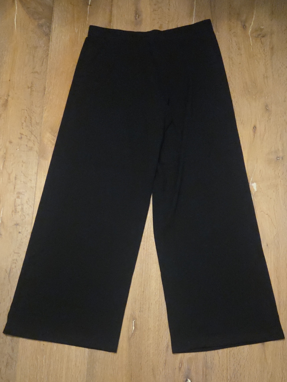 The Row Wide Leg 100% Silk Knit Pull On Pants Black Made In Italy L